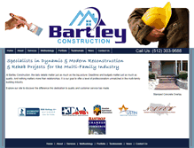 Tablet Screenshot of bartleyconstruction.com
